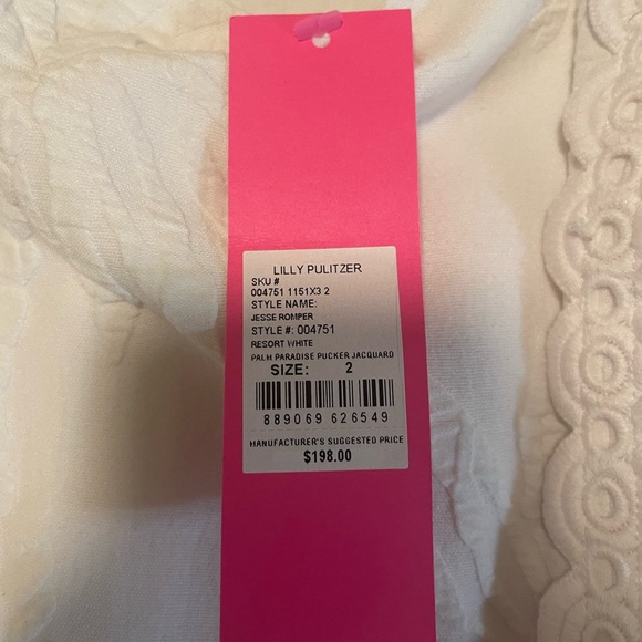Lilly Pulitzer Jesse Romper Resort White - Picture 4 of 5